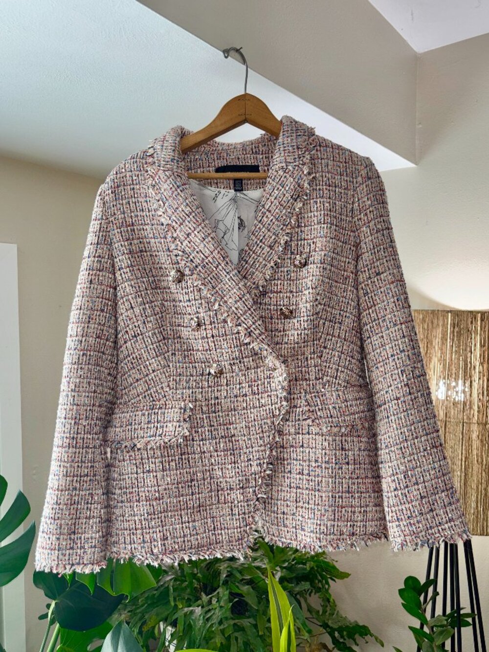 White House Black Market Tweed Studio Blazer – Multi-Color – Size 8